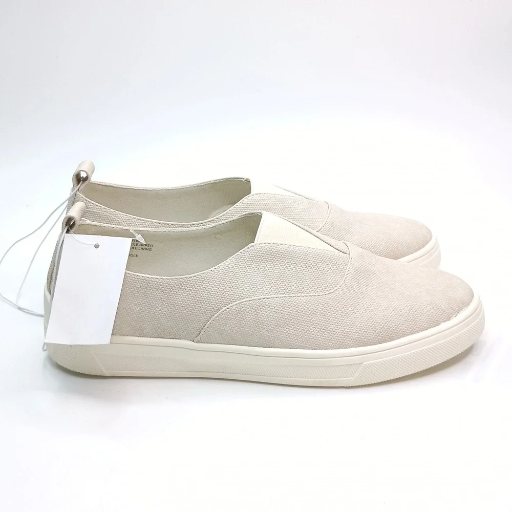 Kensie Salia Slip On Sneakers Women Size 9 Cream Textile KS251603